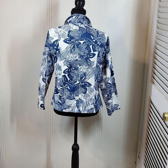 Coldwater Creek Blue & White Jacket - Picture 2 of 10